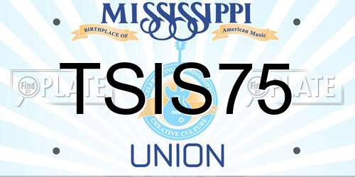 TSIS75 Mississippi License Plate