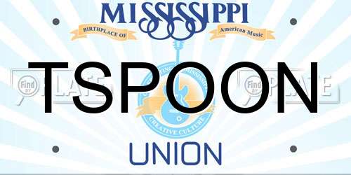TSPOON Mississippi License Plate