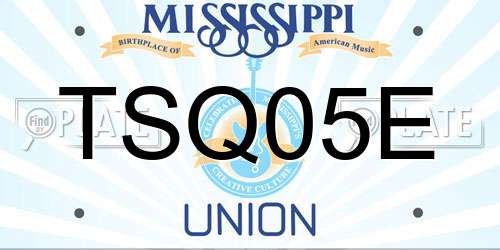 TSQ05E Mississippi License Plate
