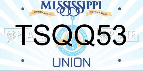 TSQQ53 Mississippi License Plate