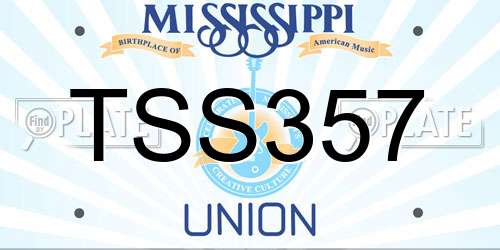 TSS357 Mississippi License Plate