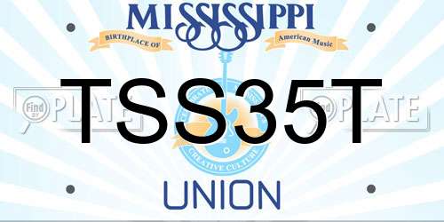 TSS35T Mississippi License Plate