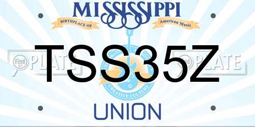 TSS35Z Mississippi License Plate