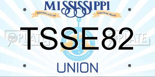 TSSE82 Mississippi License Plate