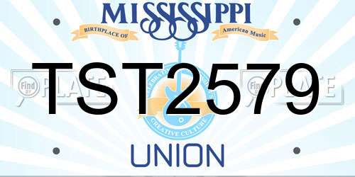 TST2579 Mississippi License Plate