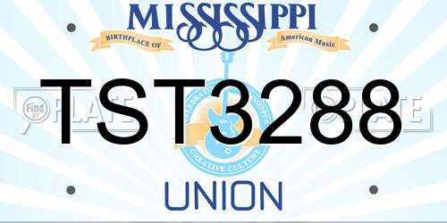 TST3288 Mississippi License Plate