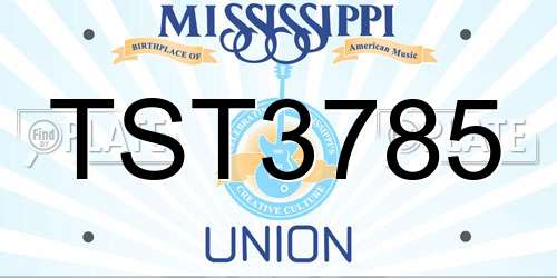 TST3785 Mississippi License Plate
