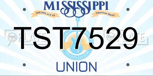 TST7529 Mississippi License Plate