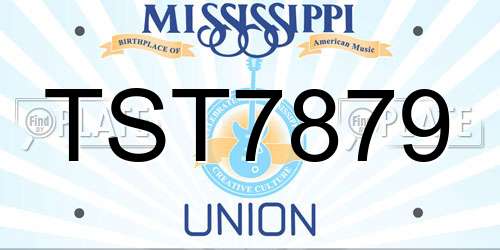 TST7879 Mississippi License Plate