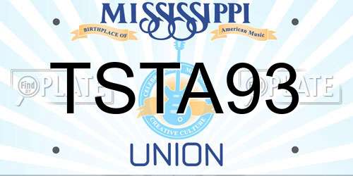 TSTA93 Mississippi License Plate