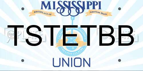 TSTETBB Mississippi License Plate