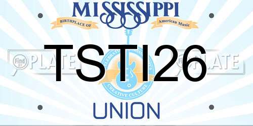 TSTI26 Mississippi License Plate
