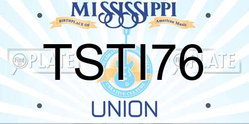 TSTI76 Mississippi License Plate
