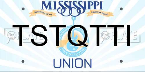 TSTQTTI Mississippi License Plate