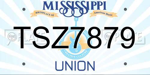 TSZ7879 Mississippi License Plate