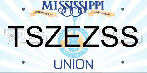 TSZEZSS Mississippi License Plate