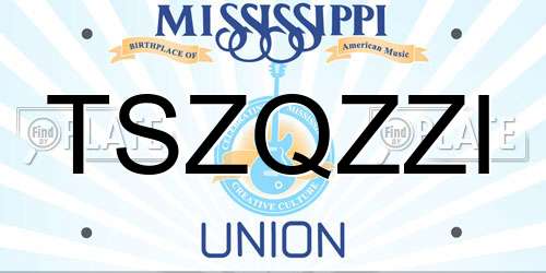 TSZQZZI Mississippi License Plate