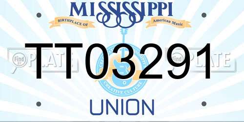 TT03291 Mississippi License Plate