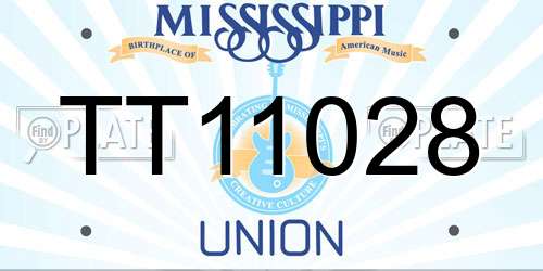 TT11028 Mississippi License Plate