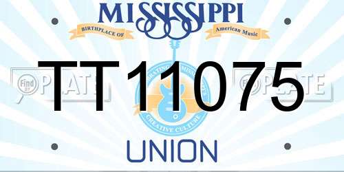 TT11075 Mississippi License Plate