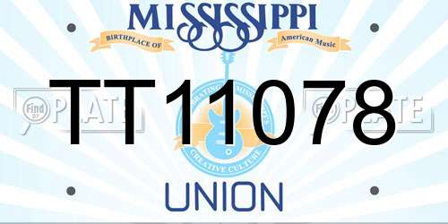 TT11078 Mississippi License Plate