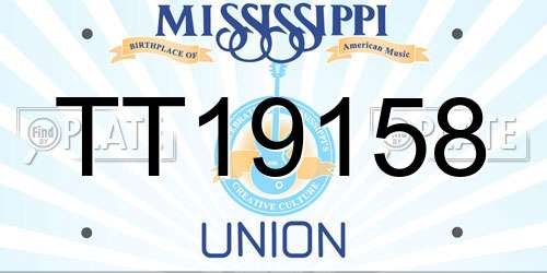 TT19158 Mississippi License Plate