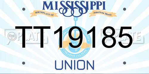 TT19185 Mississippi License Plate