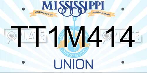 TT1M414 Mississippi License Plate