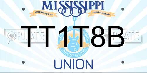 TT1T8B Mississippi License Plate