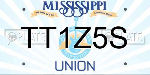 TT1Z5S Mississippi License Plate