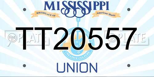TT20557 Mississippi License Plate
