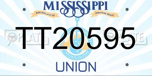 TT20595 Mississippi License Plate