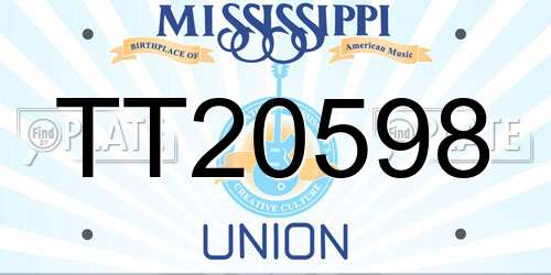 TT20598 Mississippi License Plate