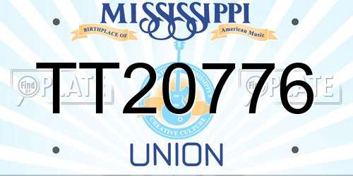 TT20776 Mississippi License Plate