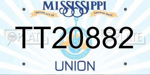 TT20882 Mississippi License Plate
