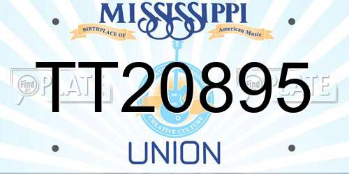 TT20895 Mississippi License Plate