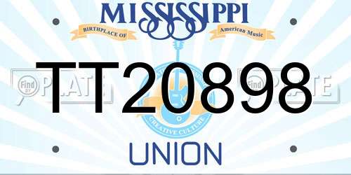 TT20898 Mississippi License Plate