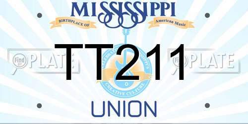 TT211 Mississippi License Plate