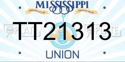 TT21313 Mississippi License Plate