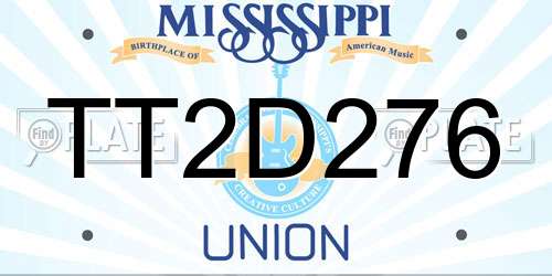 TT2D276 Mississippi License Plate