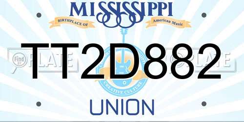 TT2D882 Mississippi License Plate