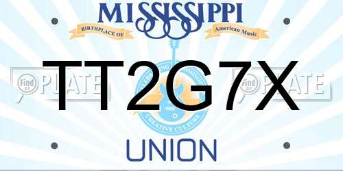 TT2G7X Mississippi License Plate