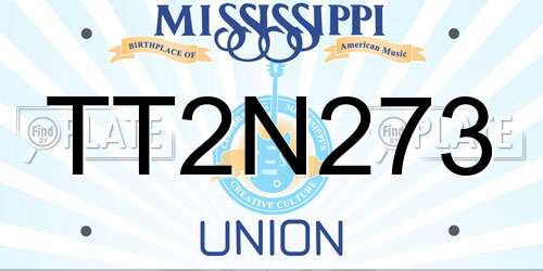 TT2N273 Mississippi License Plate