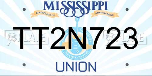 TT2N723 Mississippi License Plate