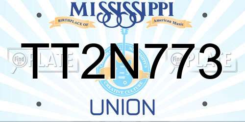 TT2N773 Mississippi License Plate