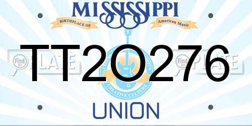 TT2O276 Mississippi License Plate