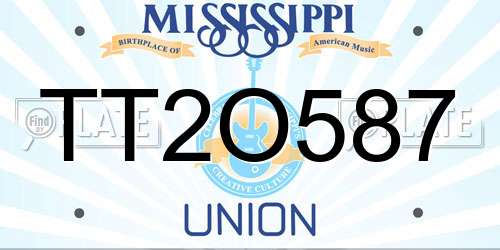 TT2O587 Mississippi License Plate
