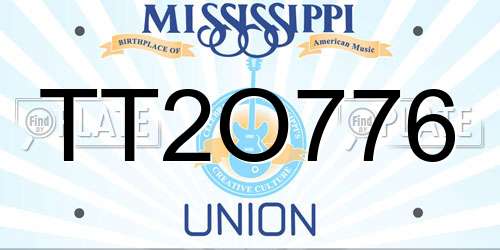 TT2O776 Mississippi License Plate