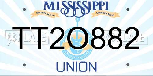 TT2O882 Mississippi License Plate