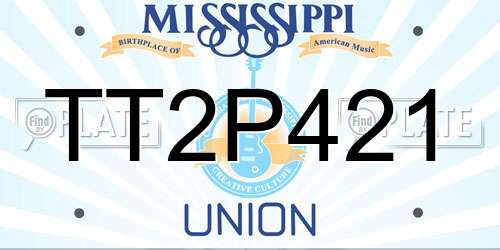 TT2P421 Mississippi License Plate